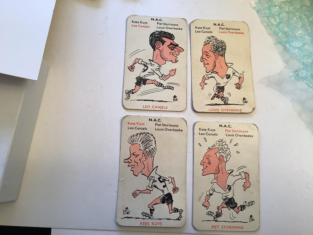 Voetbalplaatjes Bruynesteyn NAC kwartet, Ophalen of Verzenden, Gebruikt, NAC Breda, Poster, Plaatje of Sticker