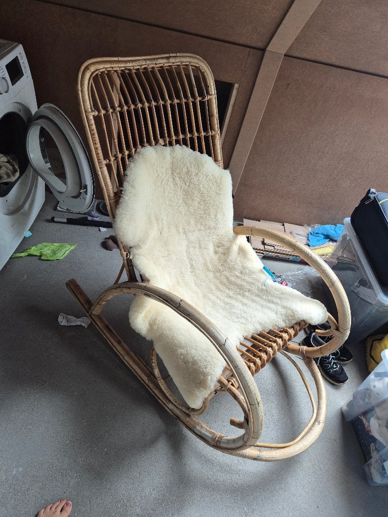 Rotan vintage schommelstoel, Ophalen