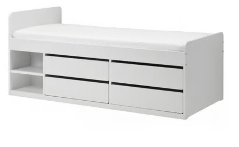 Mooi eenpersoonsbed 90x200 met lades, Ophalen, Gebruikt, 90 cm, Eenpersoons