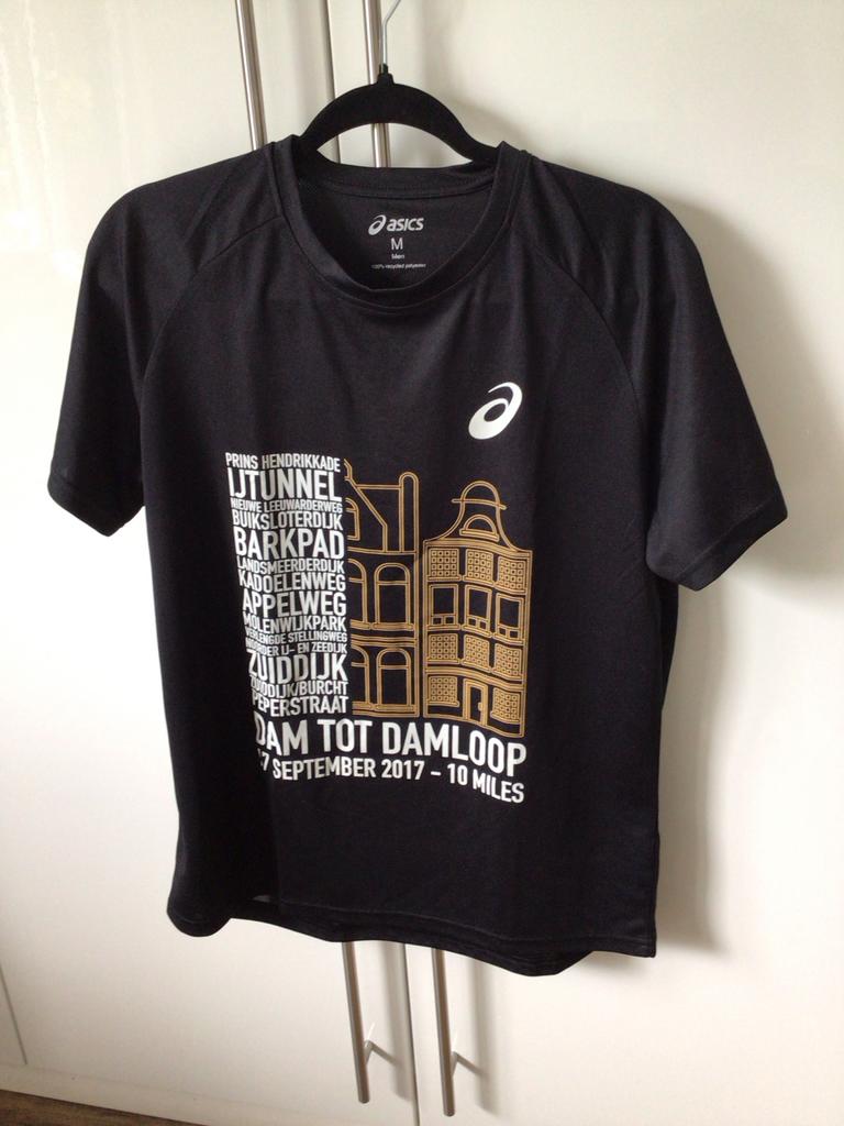 Asics Dam tot Damloop T-shirt 2017 - Nieuw - Maat M, Maat 48/50 (M), Zwart, Nieuw, Ophalen of Verzenden
