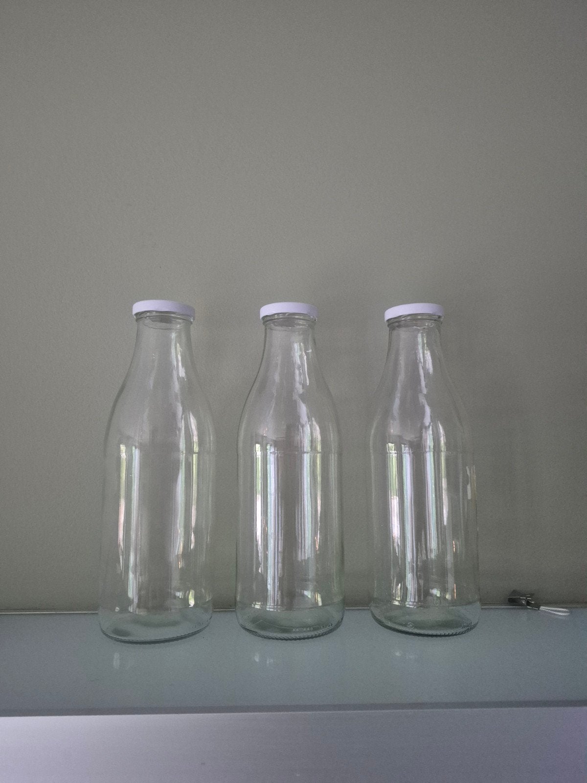 melk flessen glazen flessen meerdere beschikbaar, Ophalen of Verzenden