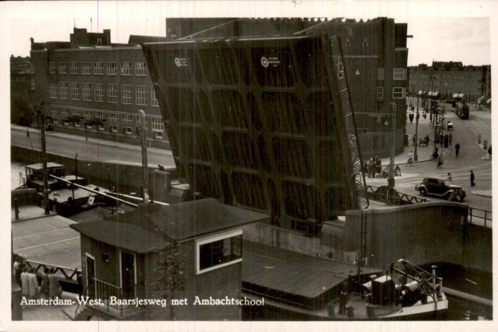 Amsterdam-West - Ambachtsschool - Baarsjesweg, Verzamelen, Ophalen of Verzenden, 1920 tot 1940, Ongelopen, Noord-Holland
