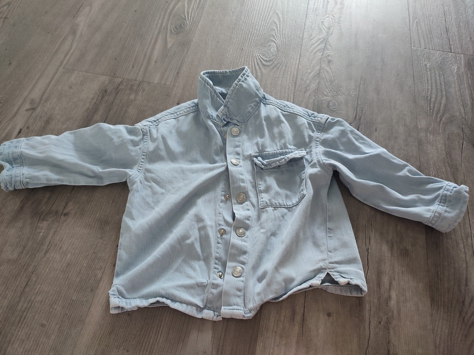 Dun meisjes spijkerjasje maat 86  Zara, Ophalen, Zo goed als nieuw, Blauw
