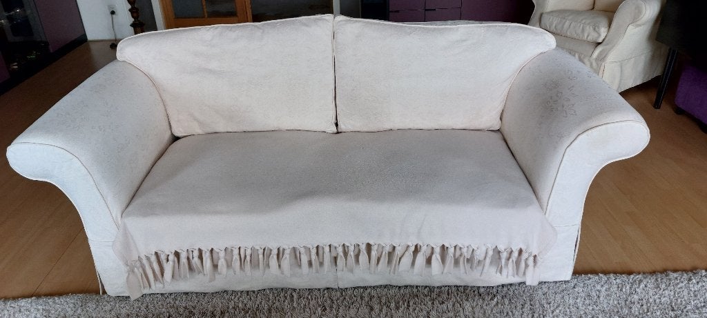 Bank en stoel en gratis bank, Ophalen, Zie foto, Driepersoons, 75 tot 100 cm