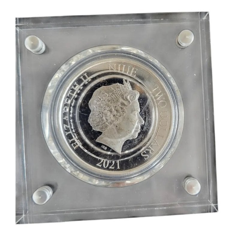 Niue 1 ounce – 2 Dollars 2021 gekleurd Winnie the Pooh & fri, Postzegels en Munten, Ophalen of Verzenden, Zilver
