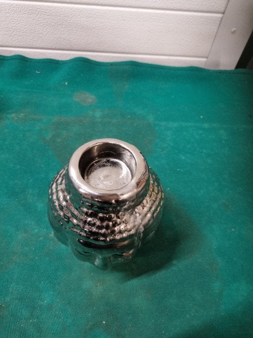 waxinehouder boeddha zilver kleurig, Ophalen of Verzenden, 'T Olde Gre-j, Info@toldegrej.nl, Endepoelstraat 20f Didam