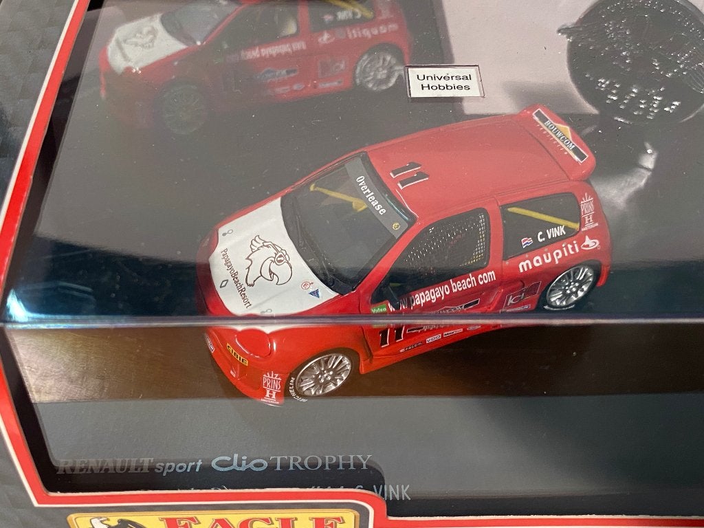 Renault Sport Clio V6 Coen Vink uitvoering Dutch Driver 1:43, Ophalen of Verzenden, Nieuw, Auto, Overige merken