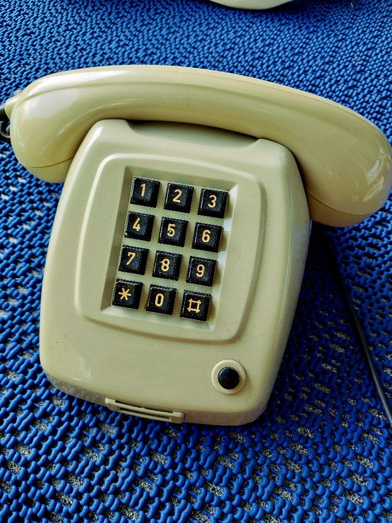 Vintage PTT T65-TDK druktoetstelefoon - Crème, Verzenden, Zo goed als nieuw