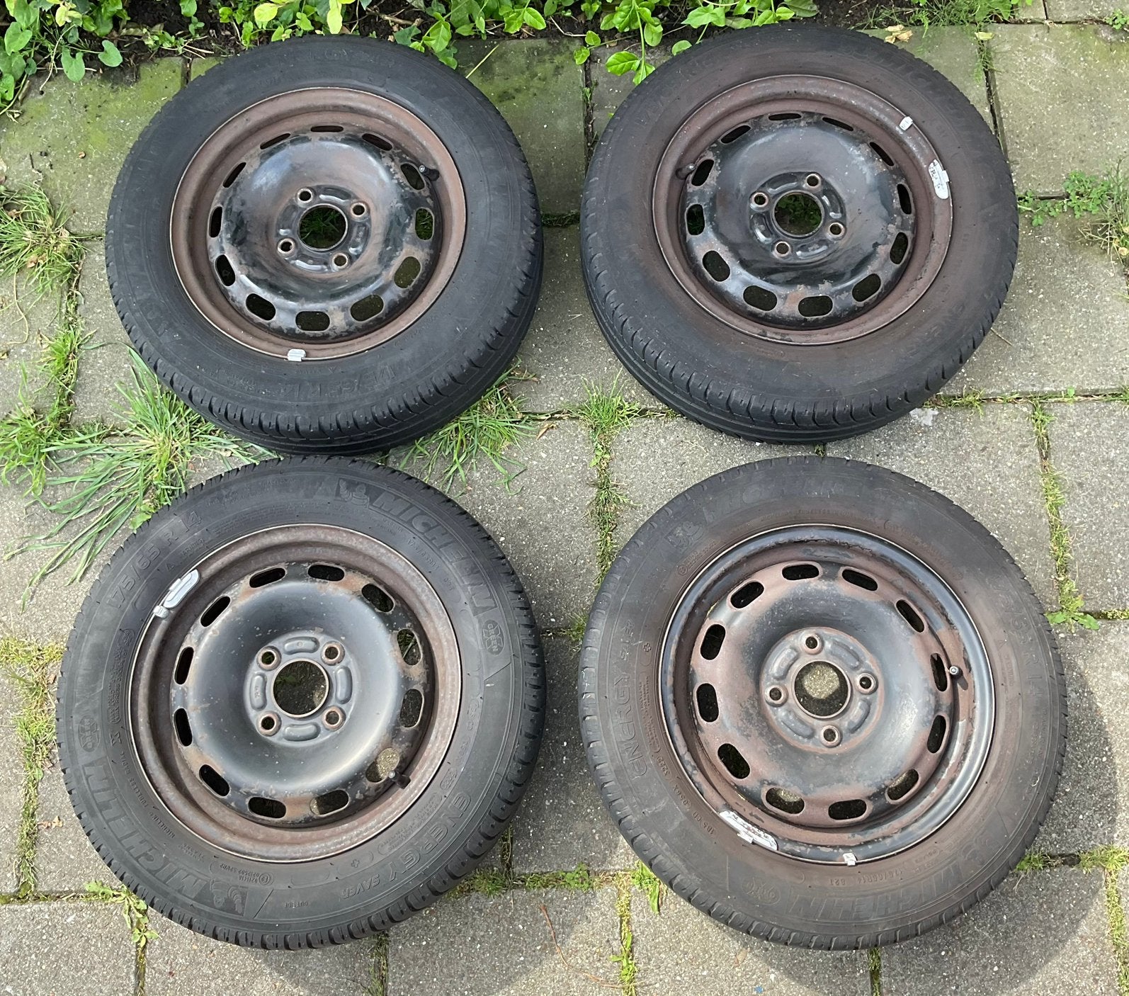 Mazda 2 velgen met Michelin banden, Gebruikt, 15 inch, Velg(en), Ophalen of Verzenden