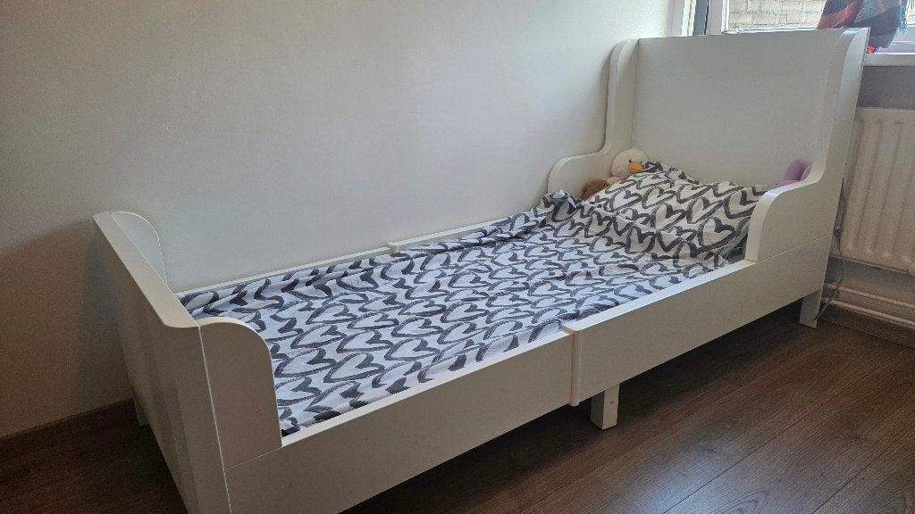 IKEA BUSUNGE meegroeibed, Ophalen, Zo goed als nieuw, 180 cm of meer, 70 tot 85 cm