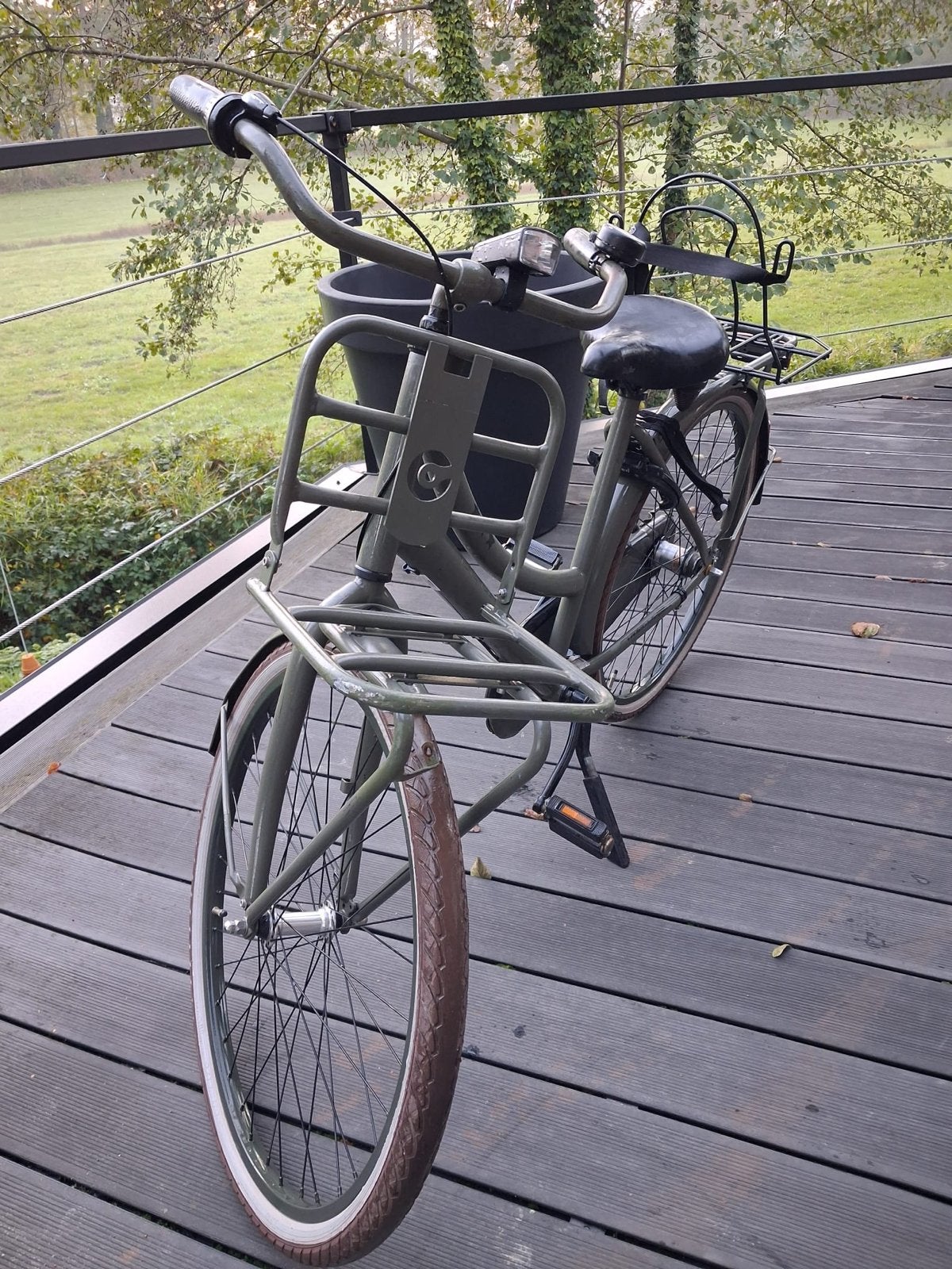 Cortina U4 L4 26 inch meisjesfiets legergroen, Fietsen en Brommers, Terugtraprem, Gebruikt, Handrem, Ophalen