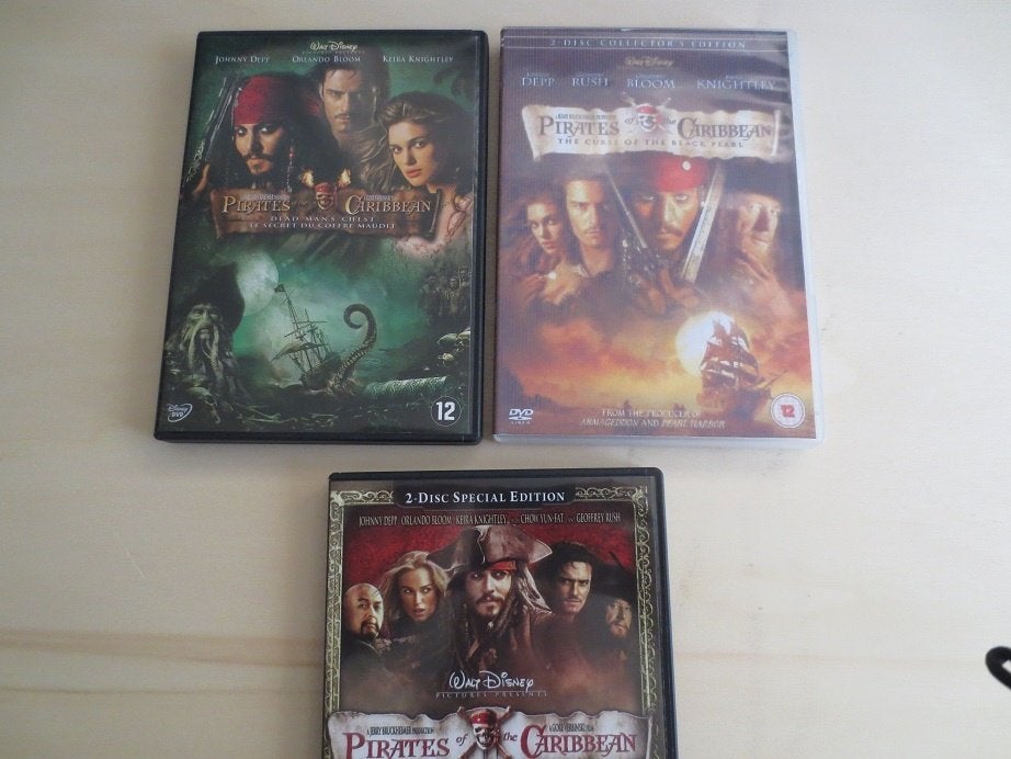 Pirates of the Caribbean DVD's  3 Spannende Films, Nederlands, Overige genres, Inclusief doosje, Ophalen of Verzenden