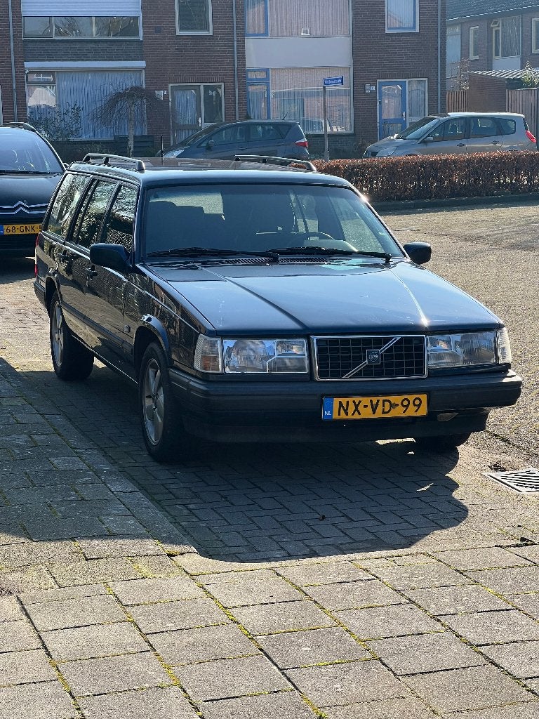 Volvo 940 2.3 IC 1996 Blauw, Auto's, Zwart, 4 cilinders, Blauw, Leder en Stof