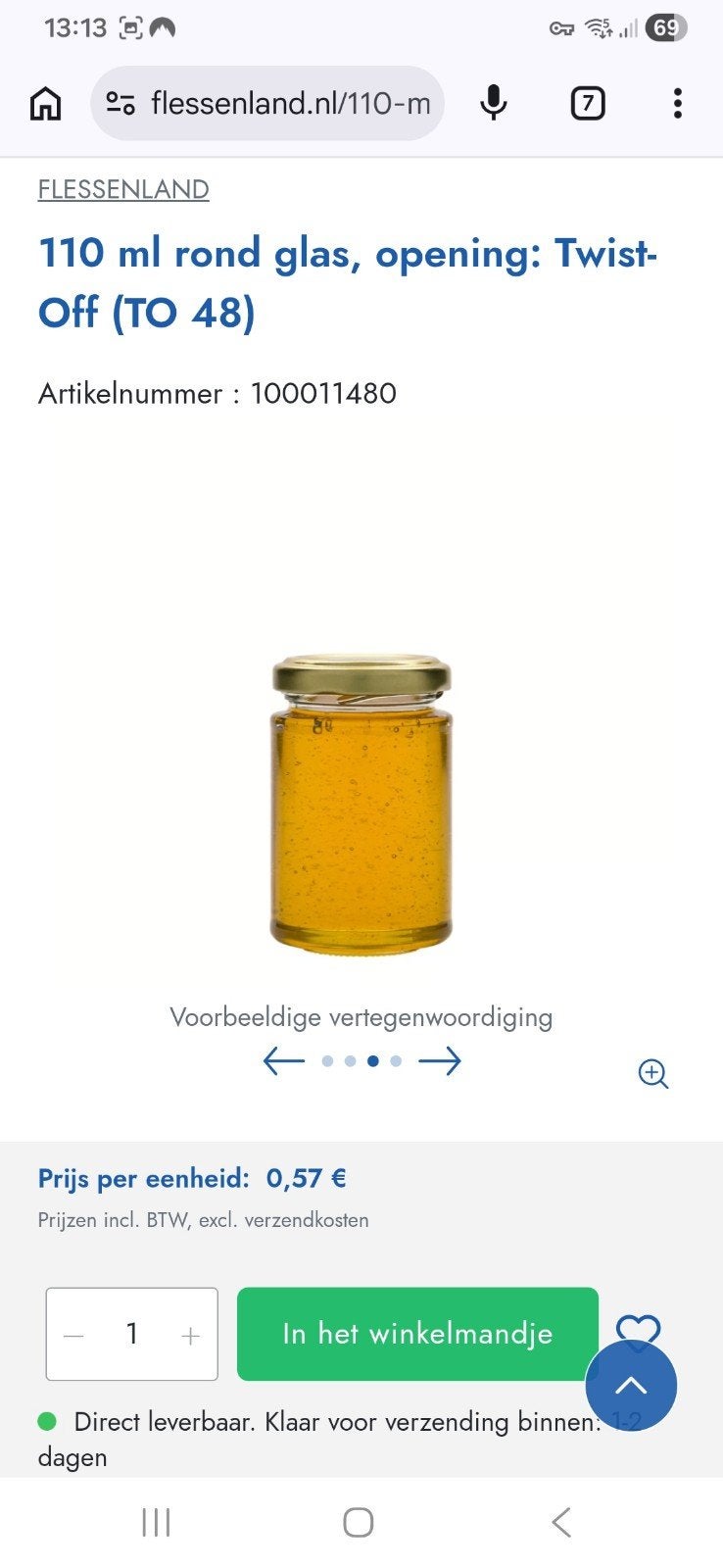60 Inmaakpotjes 110 ml met 120 deksels, Ophalen, Nieuw