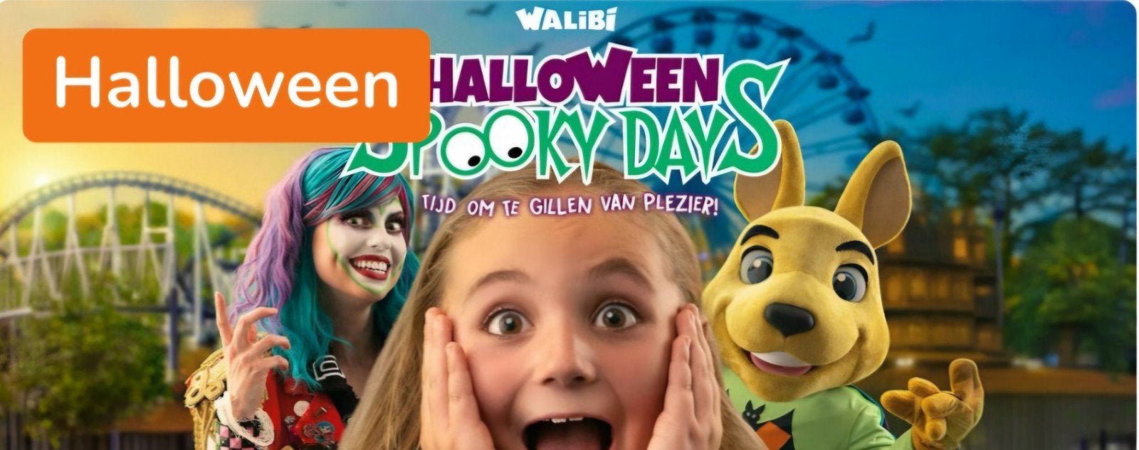 te koop walibi Halloween kaartje, Eén persoon, Ticket of Toegangskaart