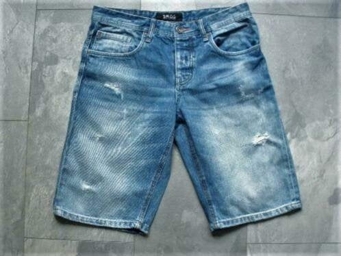 mooie SMOG spijkershort, maat M (qwe), Kleding | Heren, Spijkerbroeken en Jeans, Blauw, W32 (confectie 46) of kleiner, Zo goed als nieuw