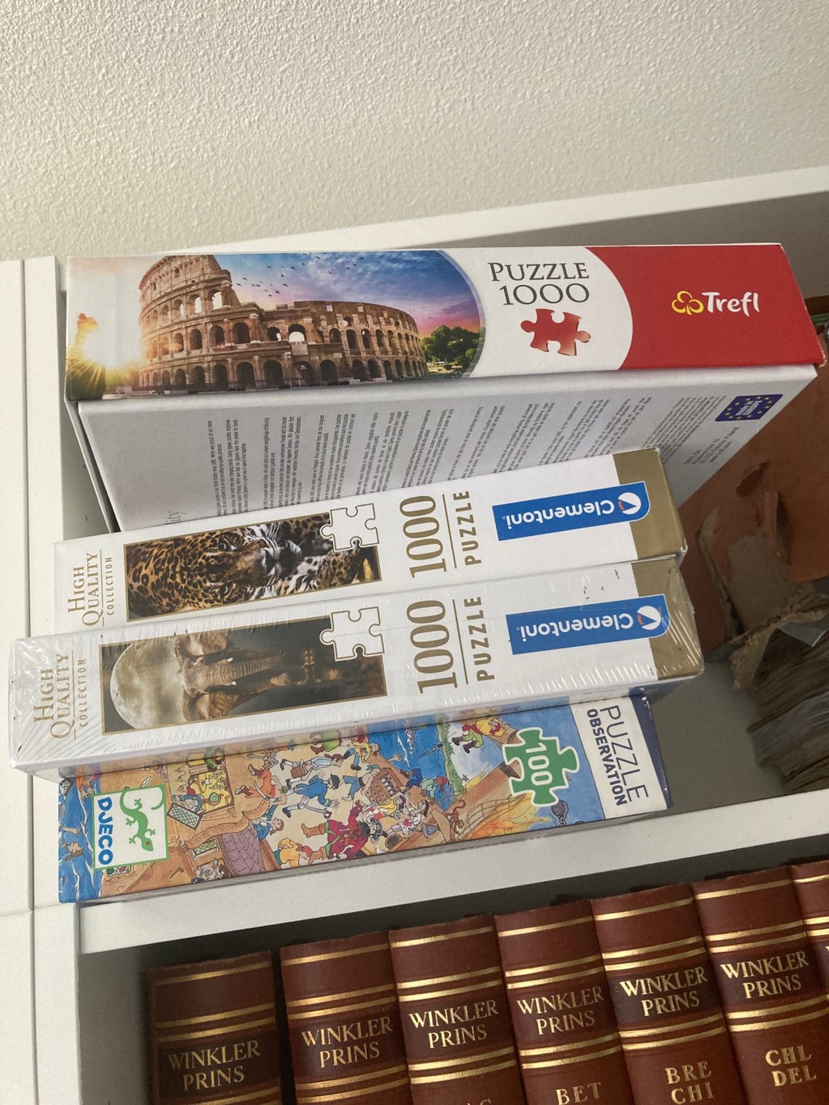 4x puzzel compleet (1 in plastic), Ophalen of Verzenden, Minder dan 500 stukjes, Nieuw