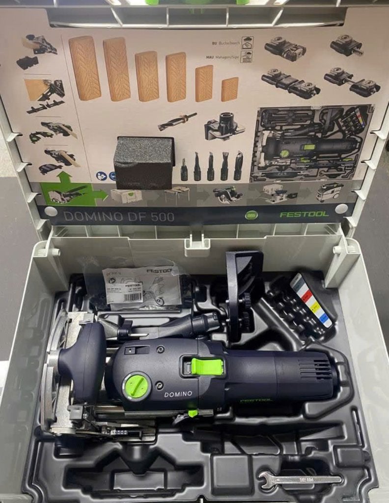 ‘Df500 festool domino freesset, Ophalen of Verzenden, Zo goed als nieuw, Elektrisch, Bovenfrees