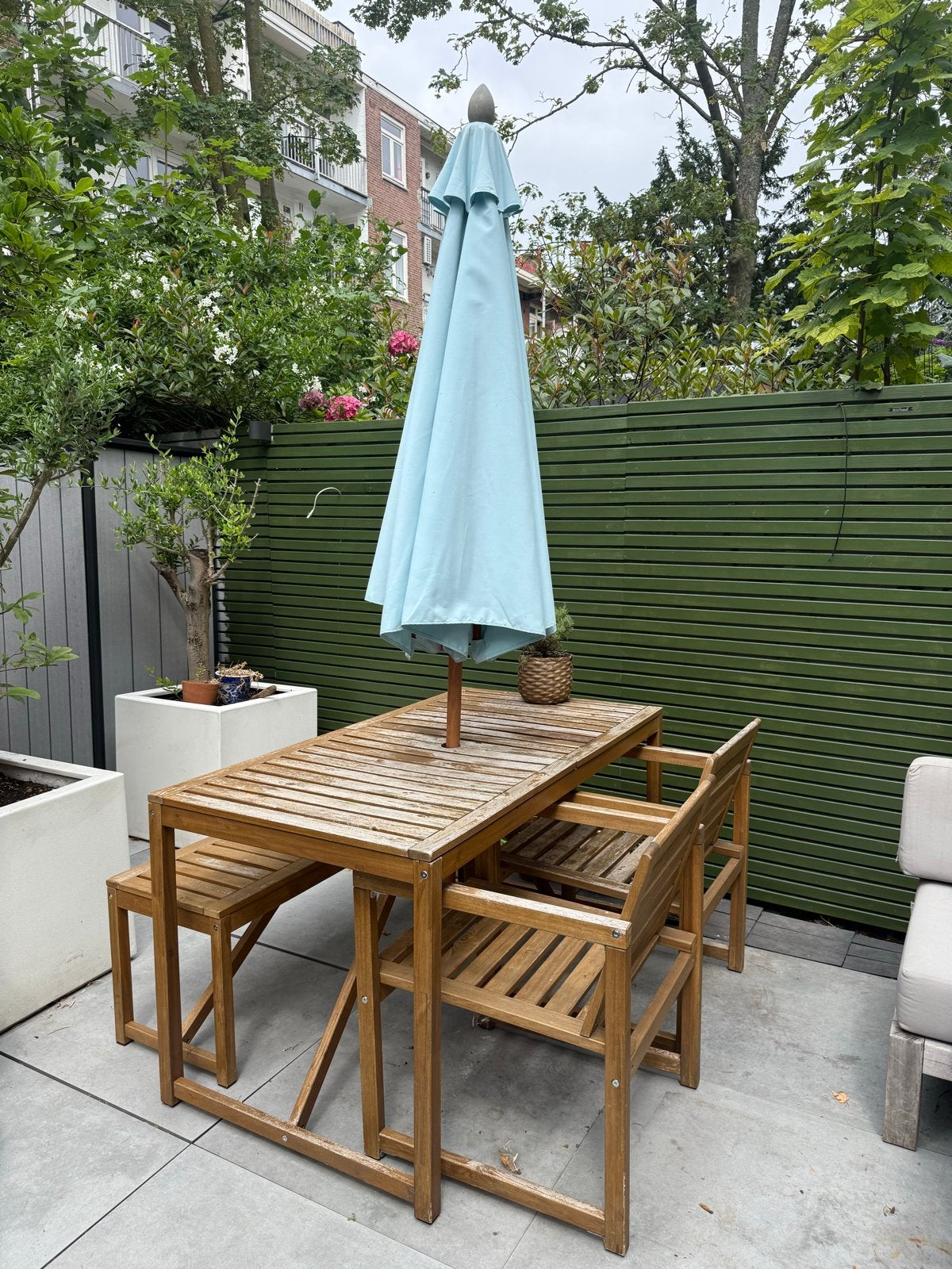 IKEA NÄMMARÖ Tuinset: 2 stoelen, 1 bank, 1 tafel, Ophalen, 5 zitplaatsen, Gebruikt, Bank