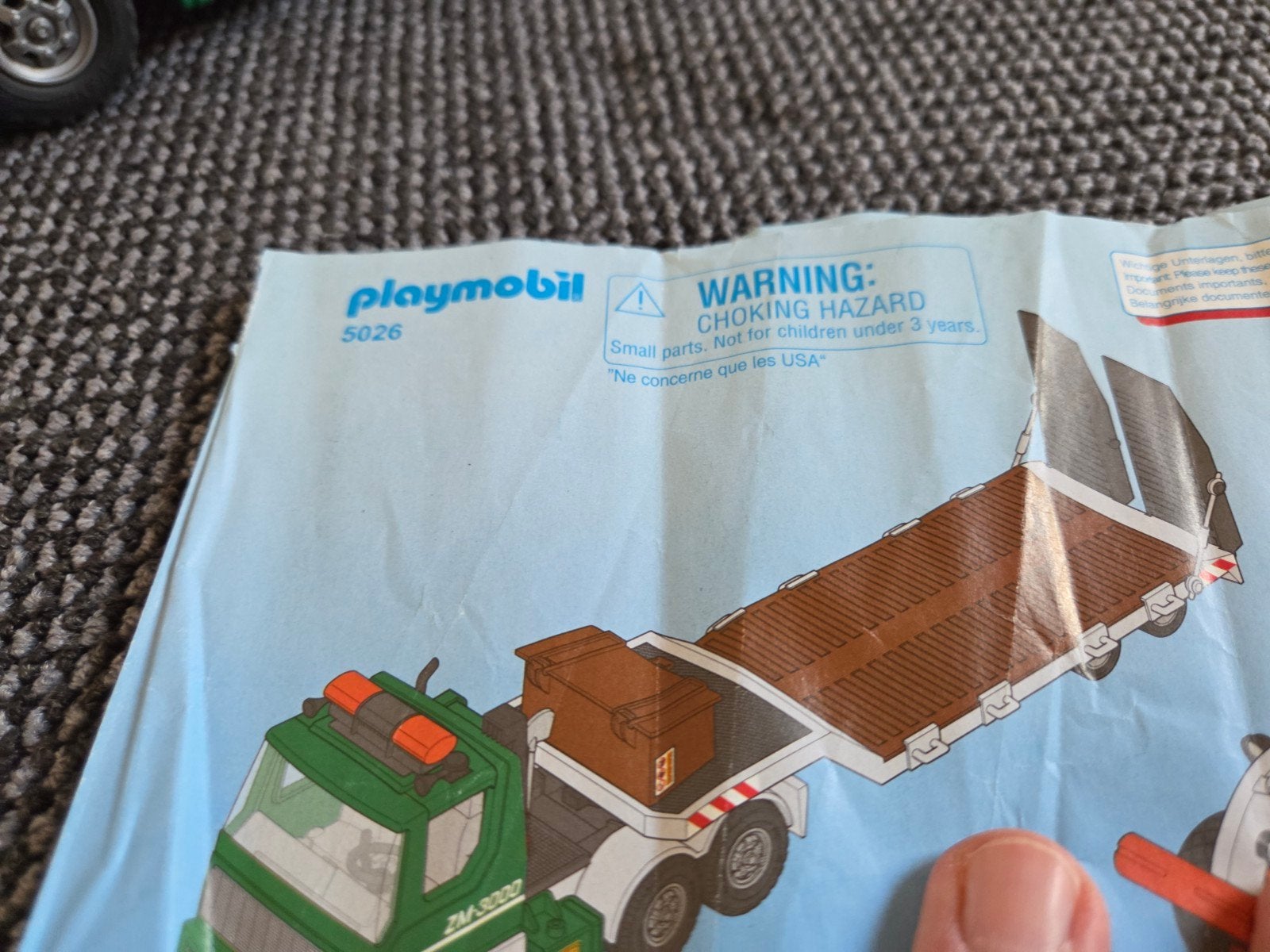 Playmobil Vrachtwagen met dieplader en shovel (5026), Kinderen en Baby's, Speelgoed | Playmobil, Ophalen, Complete set, Voertuig