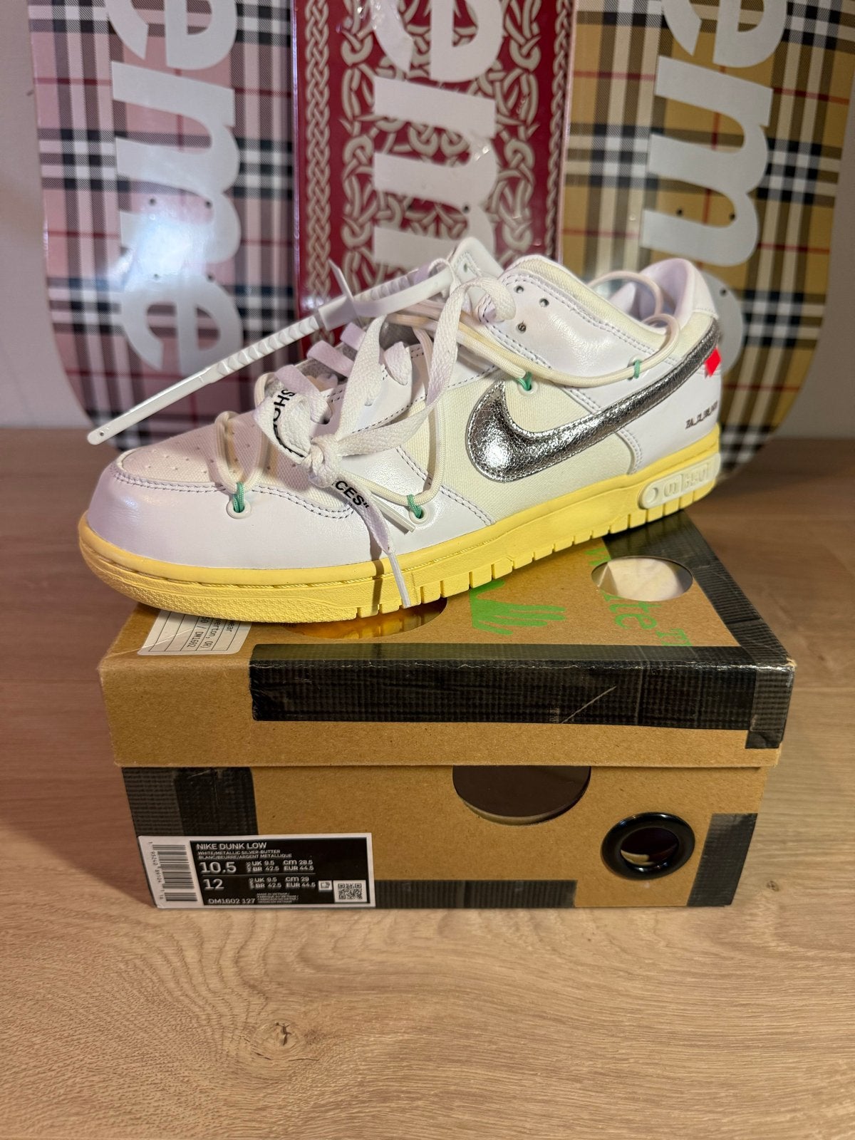 Nike Dunk Low Off-White Lot 1, Ophalen of Verzenden, Nieuw, Wit, Sneakers of Gympen