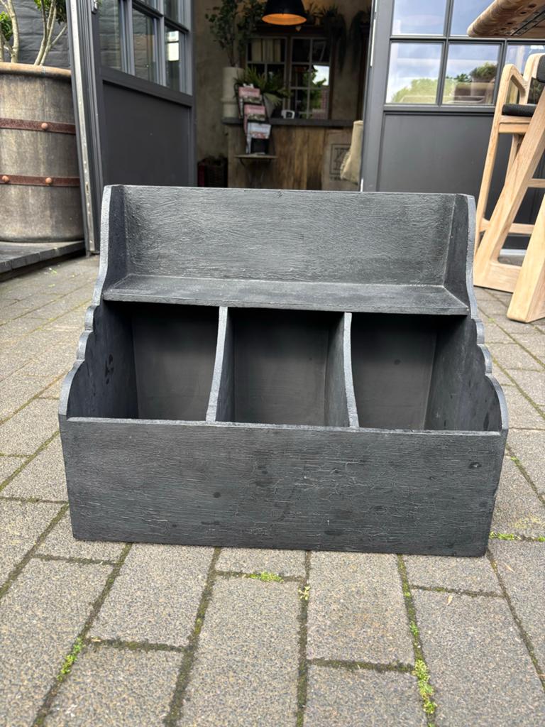Zwarte houten gruttersbak, Huis en Inrichting, Ophalen, Hout, Zwart, Landelijk