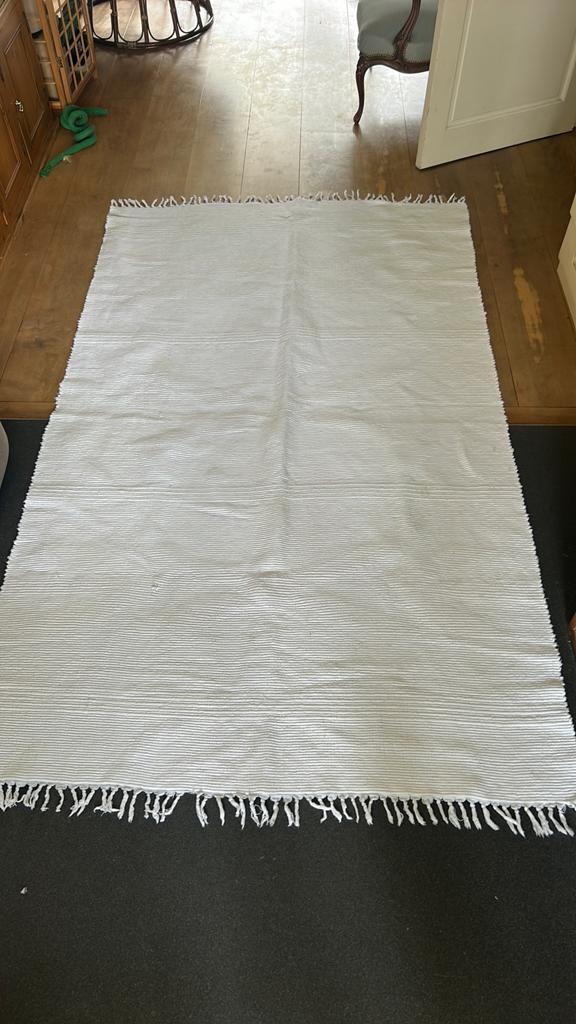 Wit vloerkleed / tapijt 250 x 150 cm – prof. gereinigd, Ophalen of Verzenden, Wit, Rechthoekig, 200 cm of meer