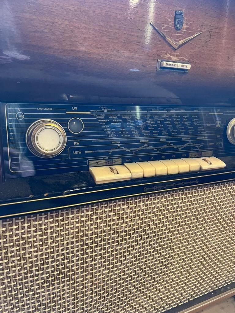 Oude Grundig Radio, Overige merken, Gebruikt, BarrelAtelier, Ophalen of Verzenden