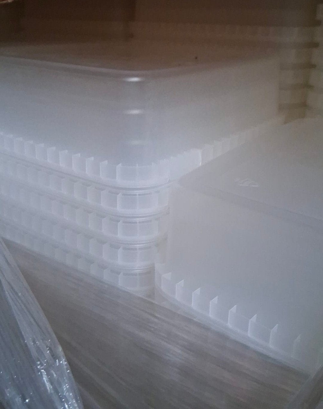 Bak bakjes opbergbakje opberg vierkant NIEUW!!, Ophalen, Kunststof, Met deksel, Pot, Bus of Blik