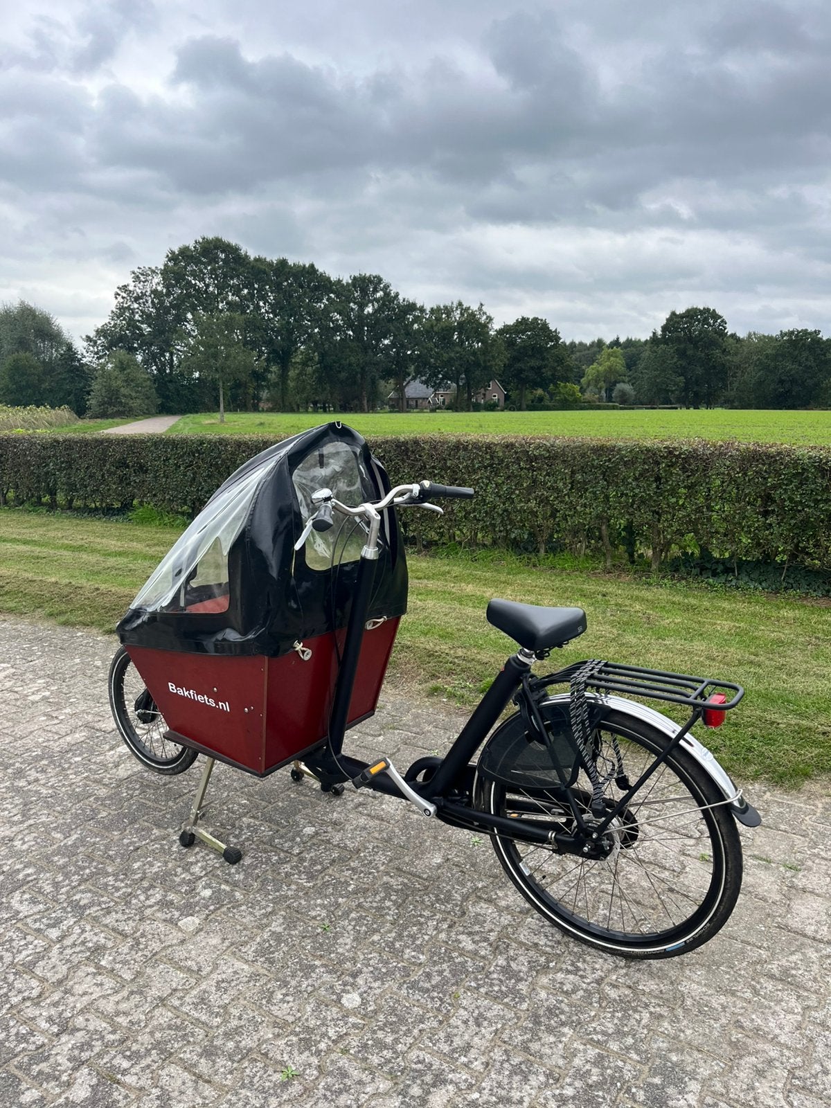 Bakfiets, Fietsen en Brommers, Ophalen, Terugtraprem, Huif, Zo goed als nieuw
