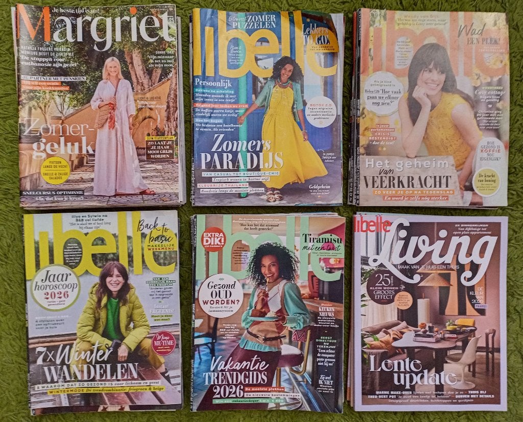 23x Libelle Libelles 2026 2025 -  9x Margriet 2025, Ophalen of Verzenden, Gelezen, Damesbladen