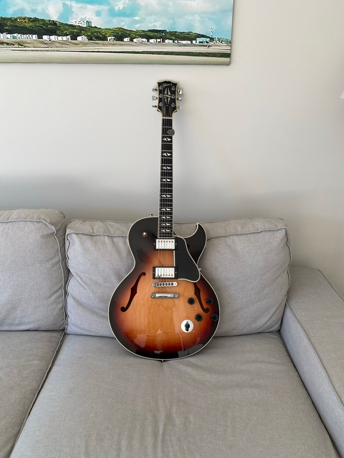 Gibson ES-137 custom, Ophalen of Verzenden, Zo goed als nieuw, Hollow body, Gibson