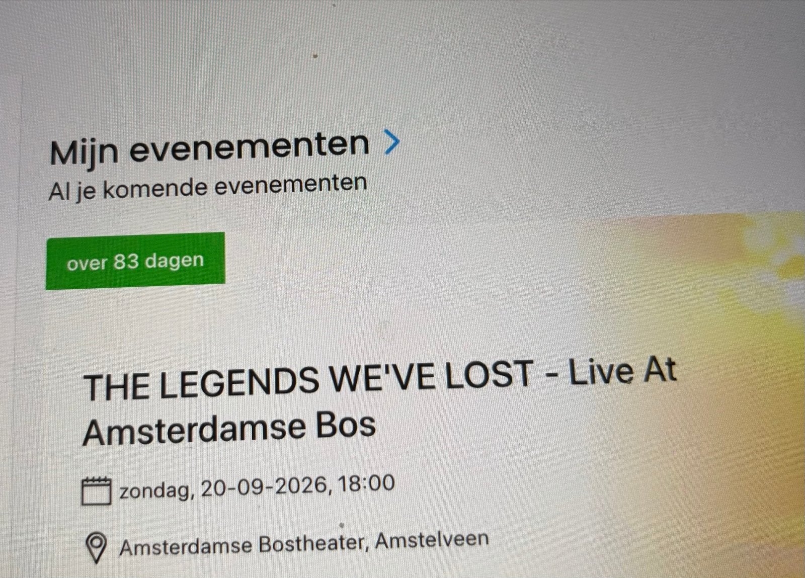 2 tickets Amsterdamse Bos, Tickets en Kaartjes, Twee personen