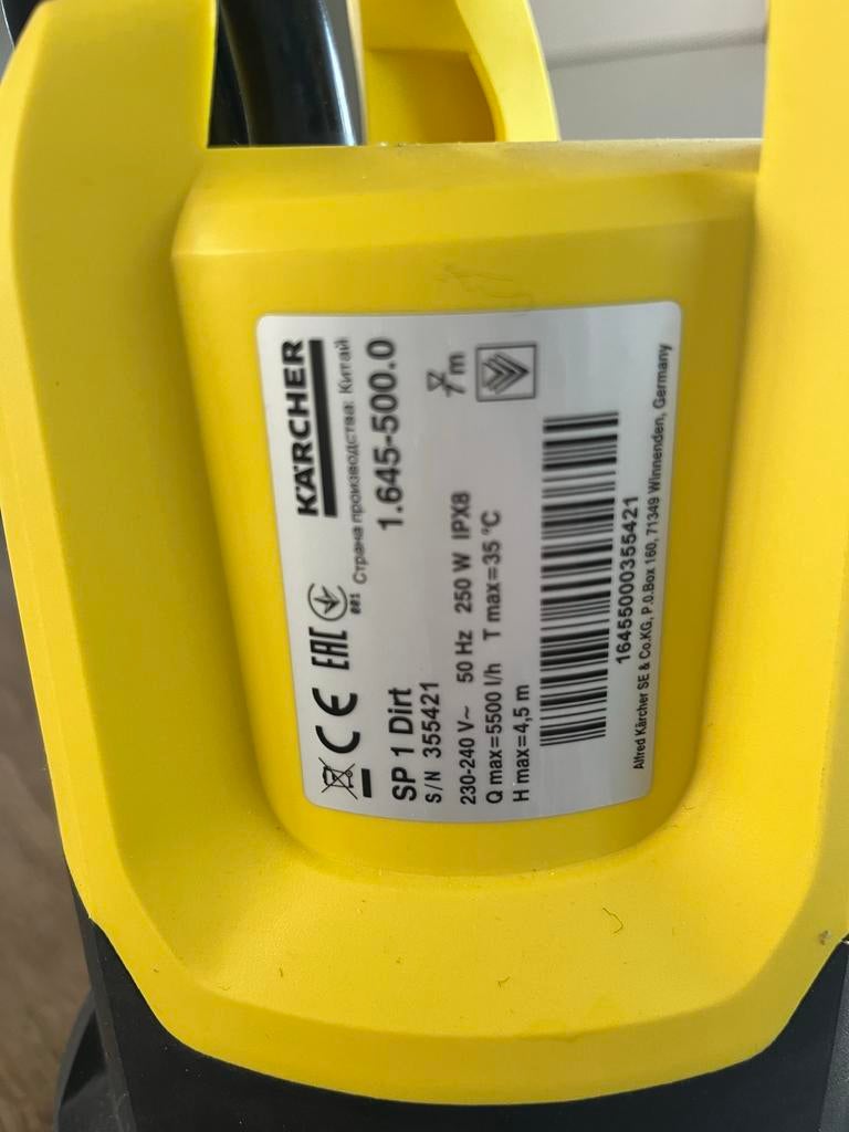 Kärcher SP 1 Dirt Dompelpomp - Zo goed als nieuw, Ophalen of Verzenden, Zo goed als nieuw, Elektrisch, Dompelpomp