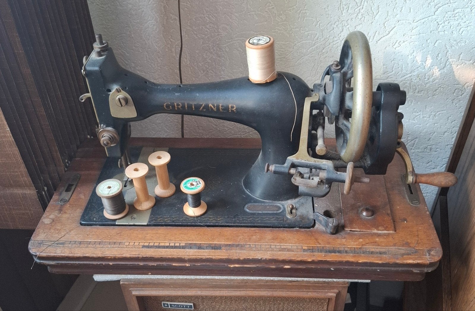 Antieke Gritzner Naaimachine - Decoratief Stuk, Ophalen of Verzenden