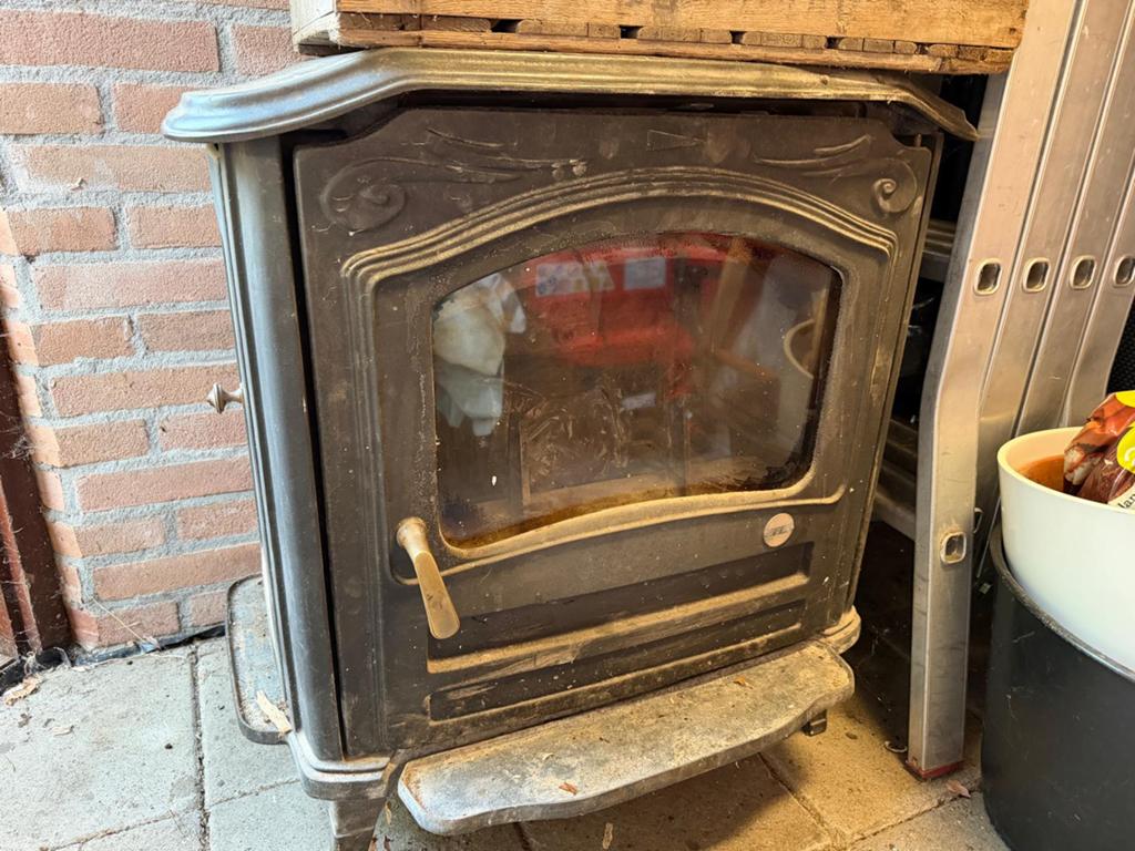 Gietijzeren kachel, Huis en Inrichting, Kachels, Ophalen, Gebruikt, Houtkachel, Vrijstaand