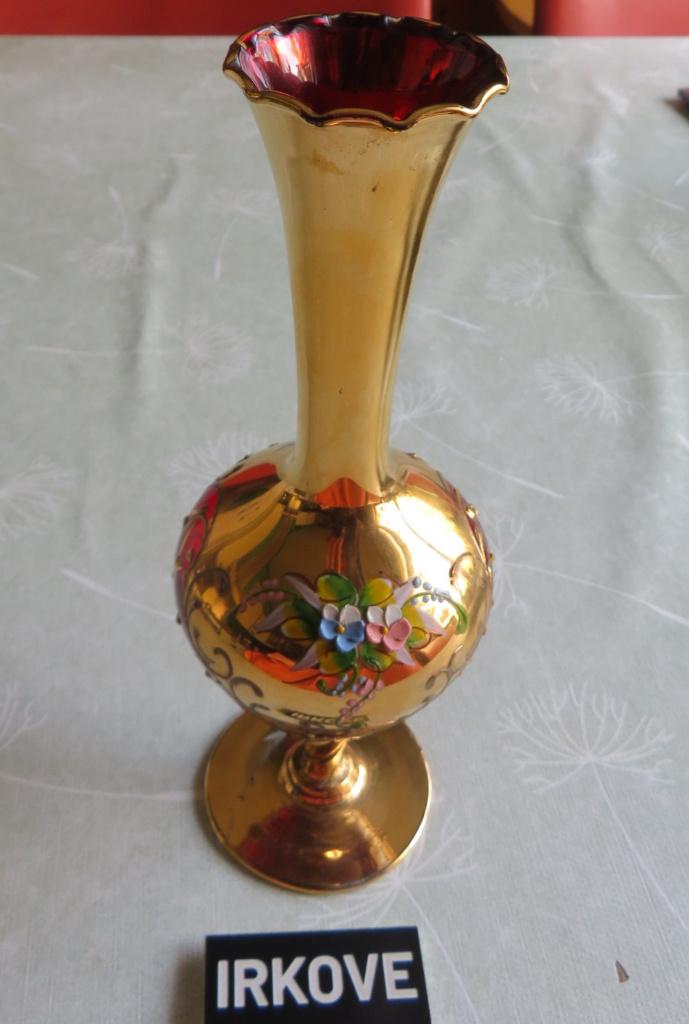 MURANO MET GOUD * Rood Vaasje *, Antiek en Kunst, Antiek | Glas en Kristal, Verzenden