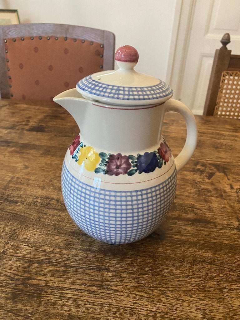 Brocante koffiepot Goslar jaren 50/60 - warme kleuren, Ophalen of Verzenden