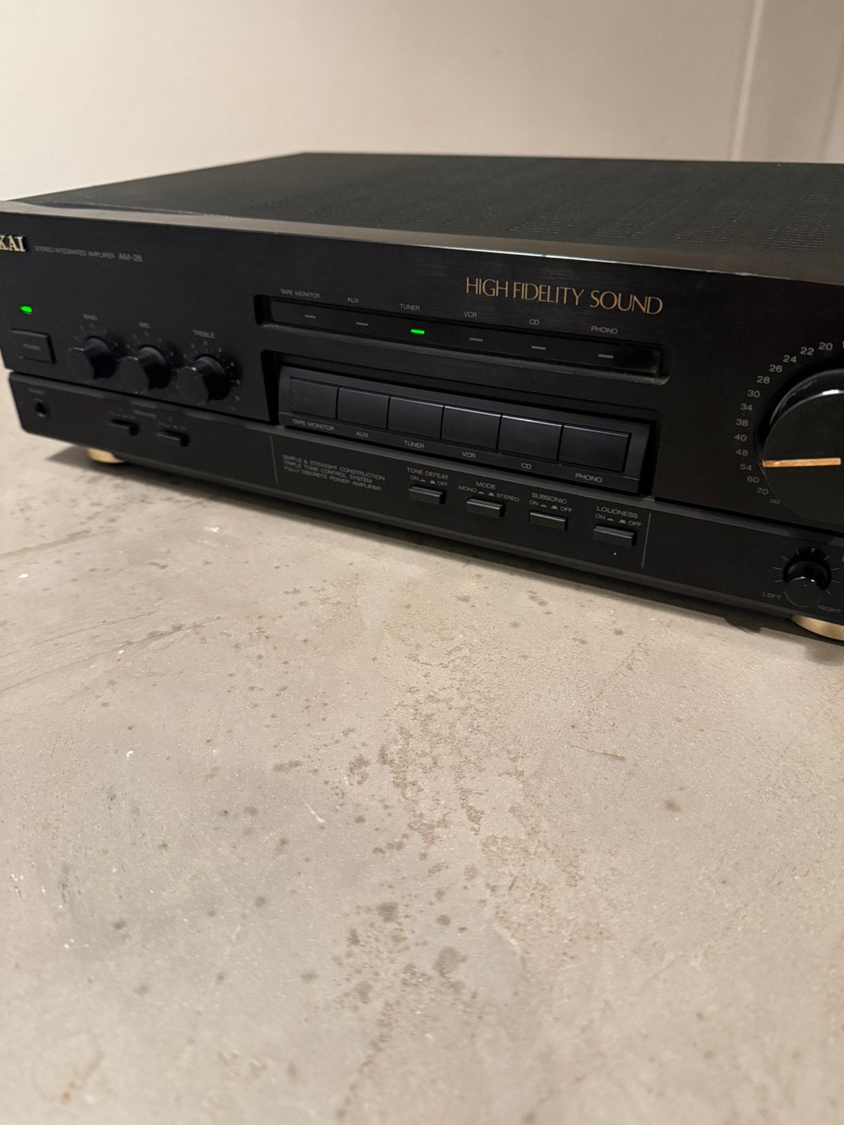 Akai AM-26 stereo versterker vintage HiFi, Audio, Tv en Foto, Ophalen, Gebruikt, 60 tot 120 watt, Overige merken