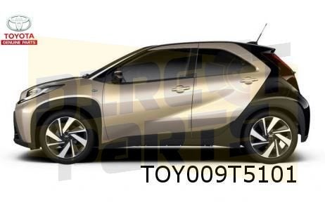 Toyota Aygo X (3/22-) wielkuiplijst Links (zwart) Origineel!, Auto-onderdelen, Carrosserie en Plaatwerk, -, Verzenden, -, Nieuw