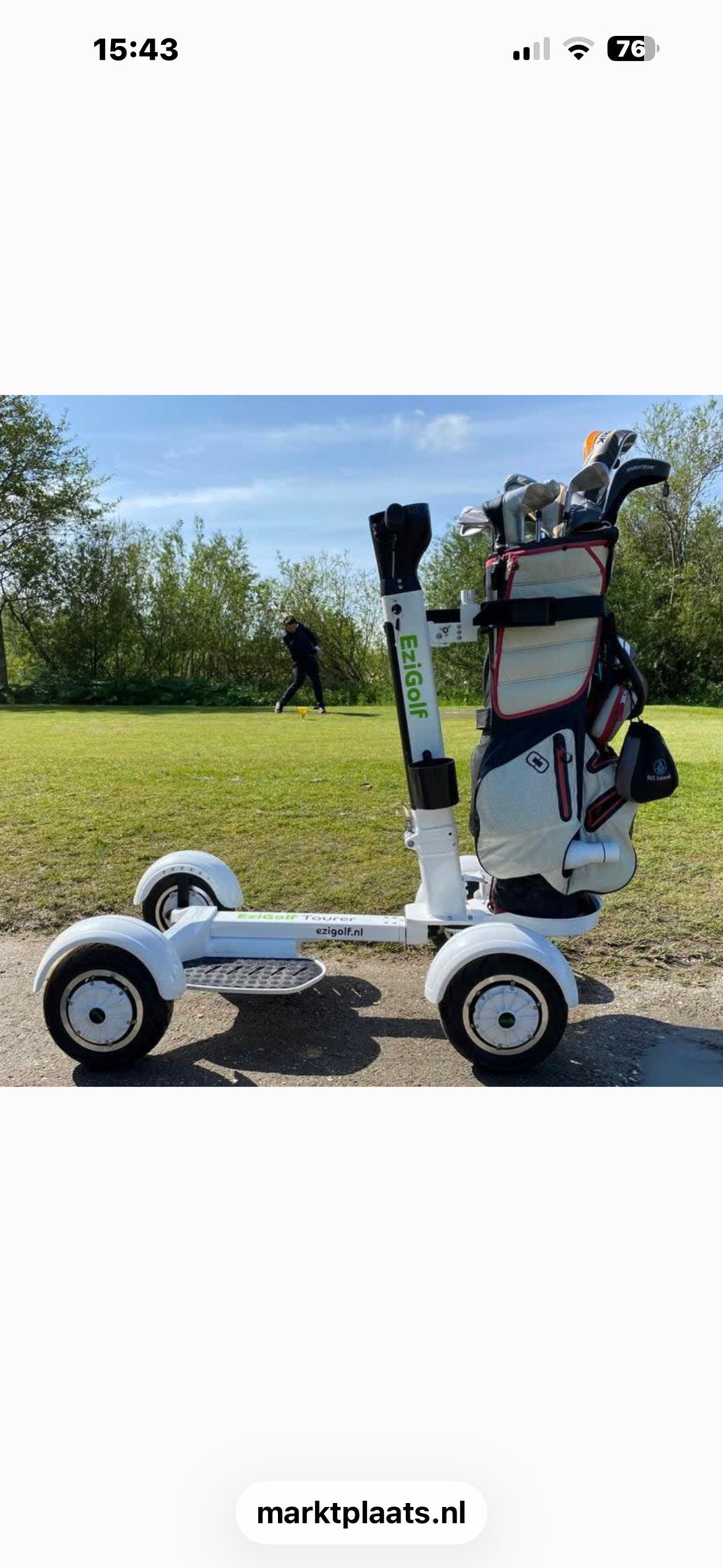 EziGolf Elektrische Golftrolley / Golfscooter, Ophalen, Zo goed als nieuw
