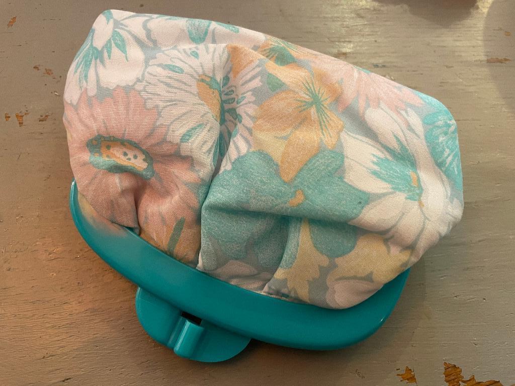 Vintage retro knip portemonnee beugeltasje clutch boho tasje, Ophalen of Verzenden, Zo goed als nieuw, Blauw, Met knipsluiting