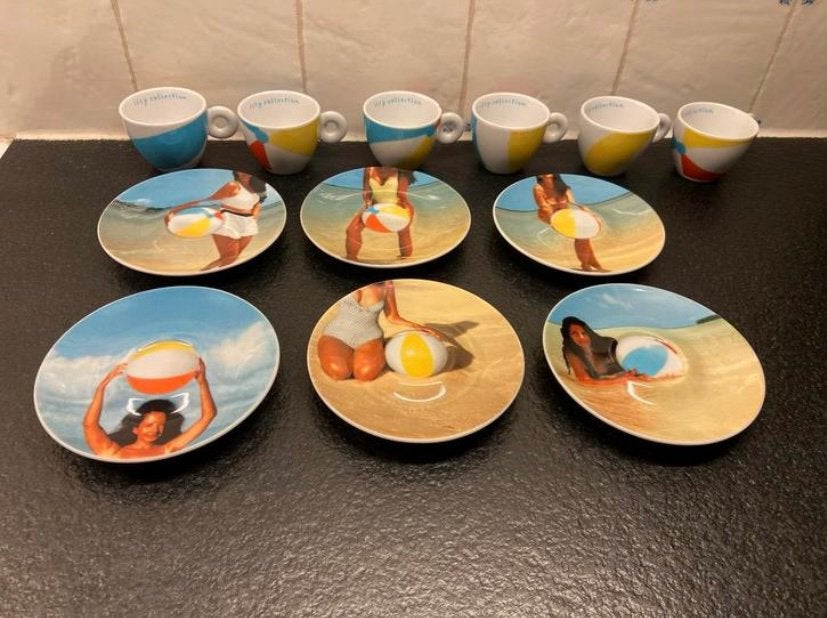 Illy Art Collection 2002 - 6 espressokopjes en schotels, Ophalen, Nieuw, Porselein, Kop en/of schotel