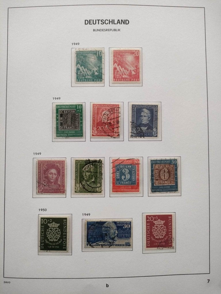 Postzegel Duitsland 1949, Ophalen, BRD, Gestempeld