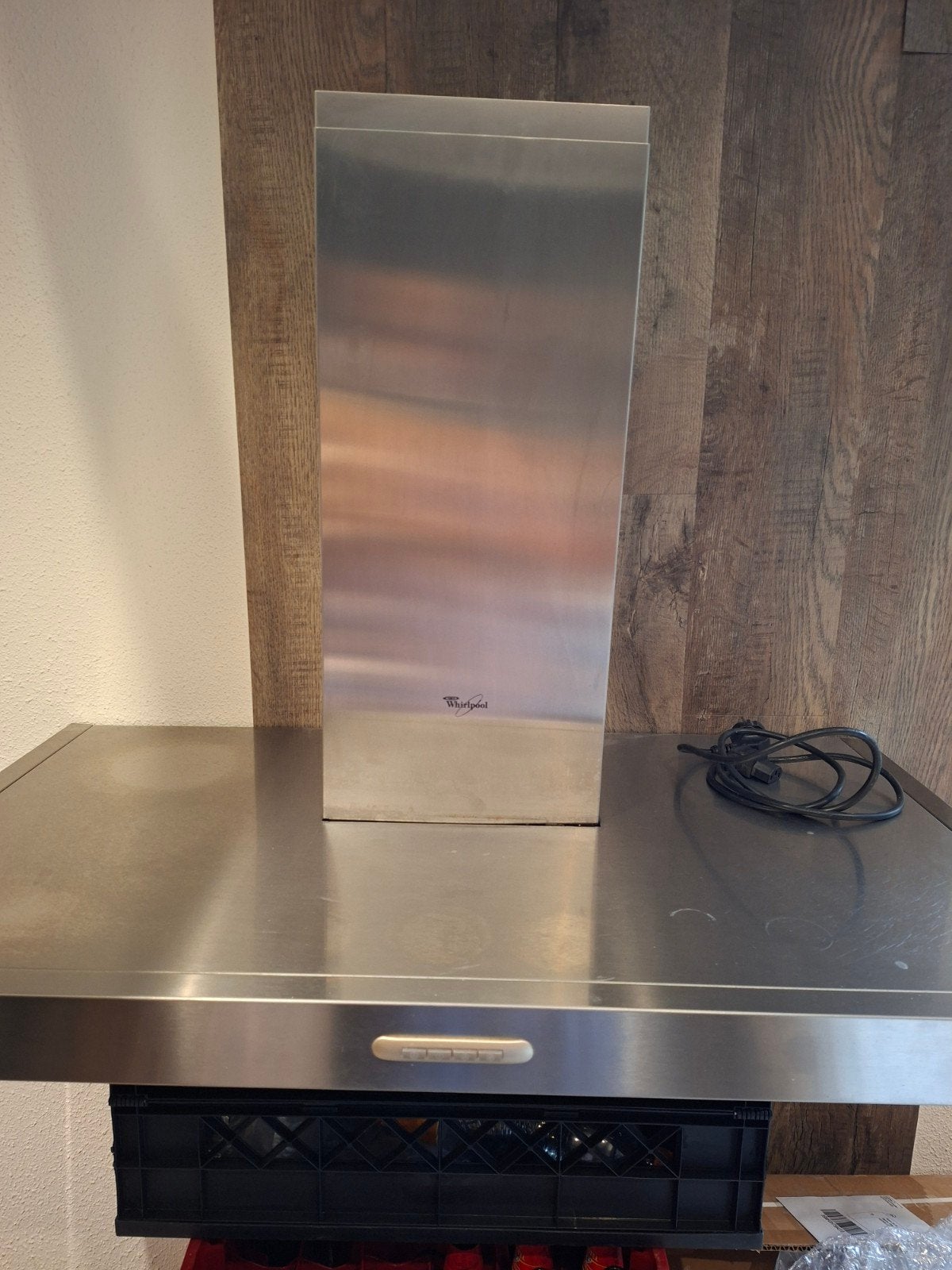 Whirlpool Afzuigkap - RVS - Gebruikt, Ophalen, Gebruikt, Wandschouwkap, Motor
