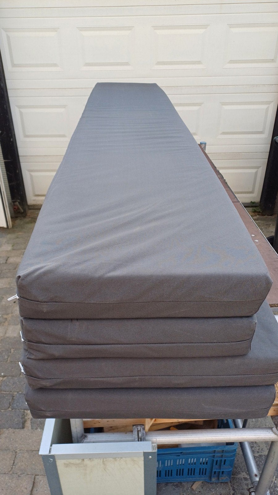 camper caravan bed/bank kussens grijs., Caravans en Kamperen, Ophalen, Zo goed als nieuw
