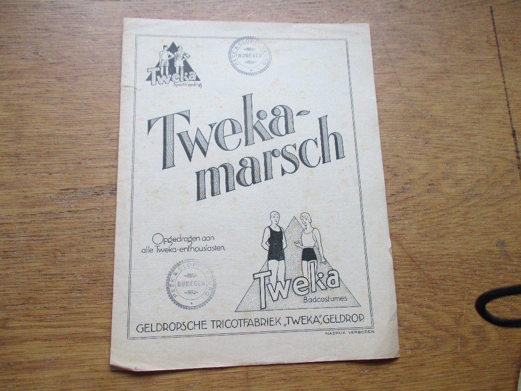 Vintage bladmuziek: Tweka-Marsch (Otto Zeegers), Zang, Gebruikt, Overige genres, Ophalen of Verzenden