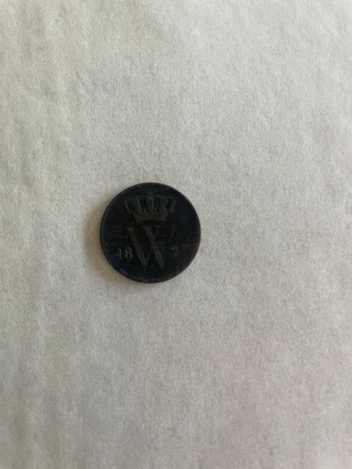 Zeldzame 1 cent munt Koning Willem II uit 1827, Ophalen of Verzenden, Koning Willem II, 1 cent, Losse munt