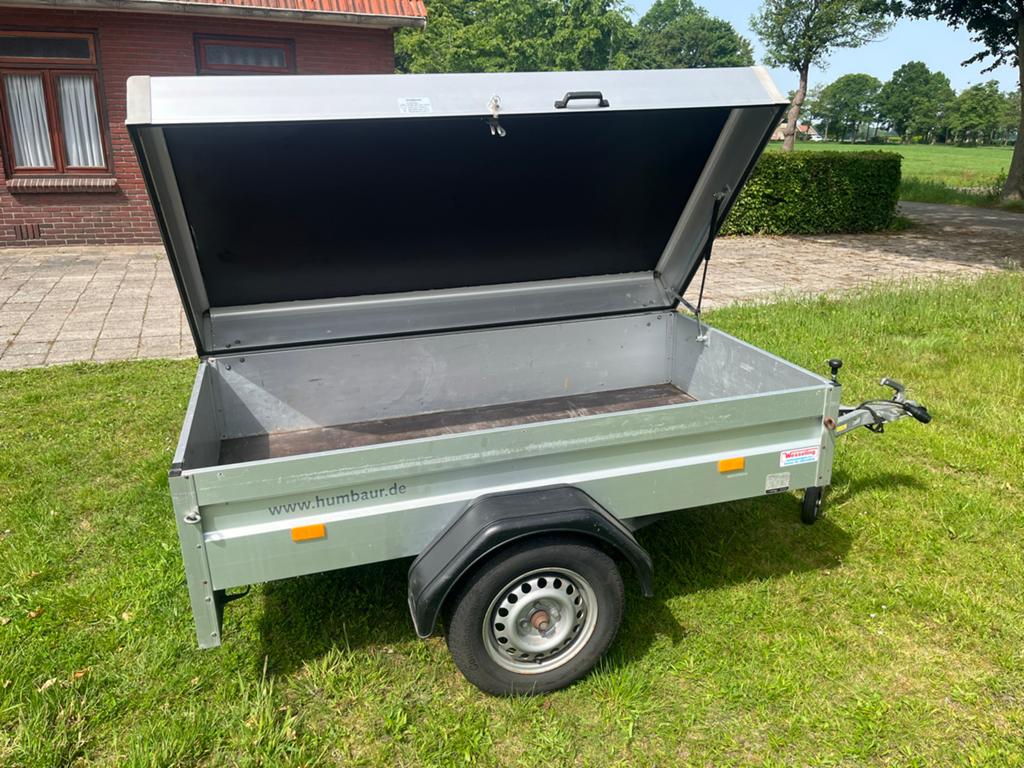 Humbaur aanhangwagen / bagagewagen met deksel, Auto diversen, Aanhangers en Bagagewagens, Ophalen, Zo goed als nieuw
