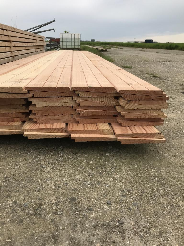 Douglas zweeds rabat 12/26x195 mm potdeksel, Planken, Nieuw, Ophalen of Verzenden, Hardhout